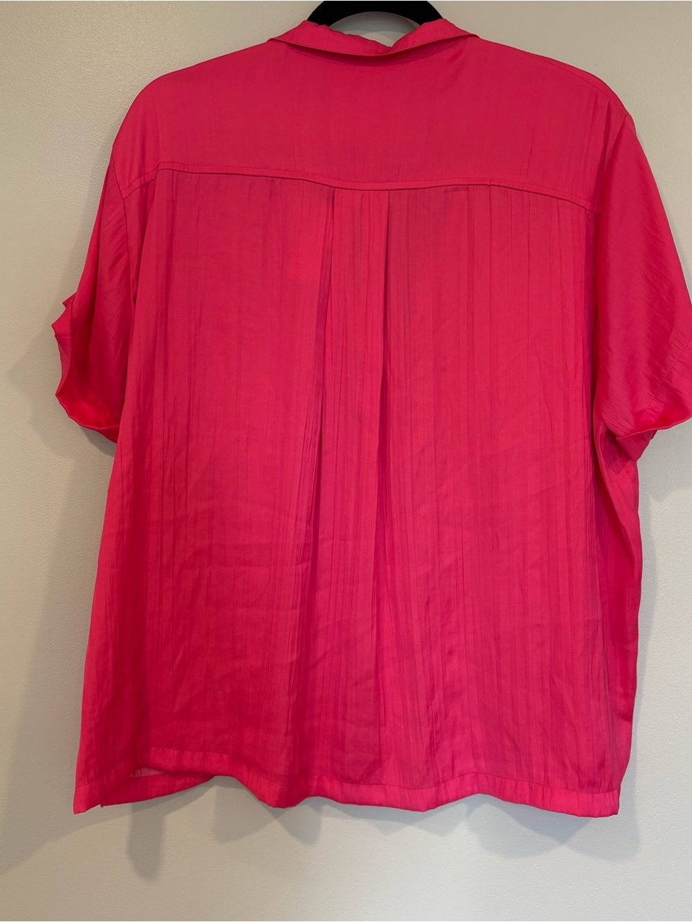 ANTHROPOLOGIE satin button up tee shirt - Picture 7 of 8